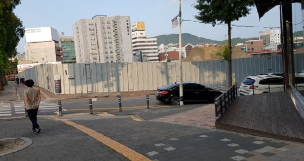 힐스테이트 대전 더 스카이 주상복합아파트 신축 부지 전경